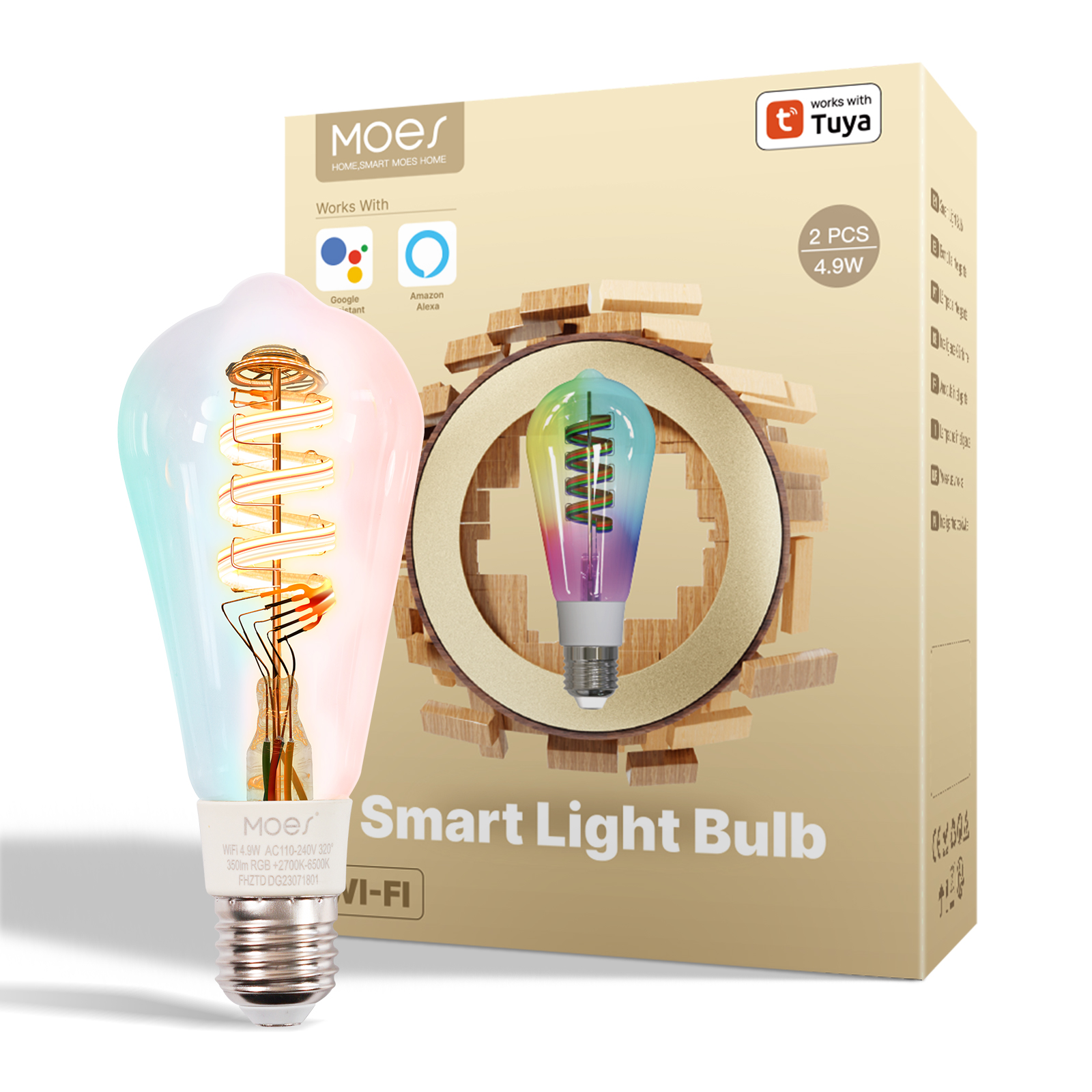 Smart Home TUYA WB-TDS5-RCW-E27-MS