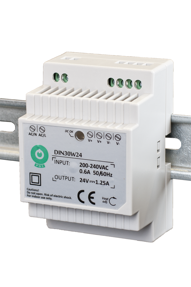POS DIN30W15 Zdroj na DIN 15V 30W 2A