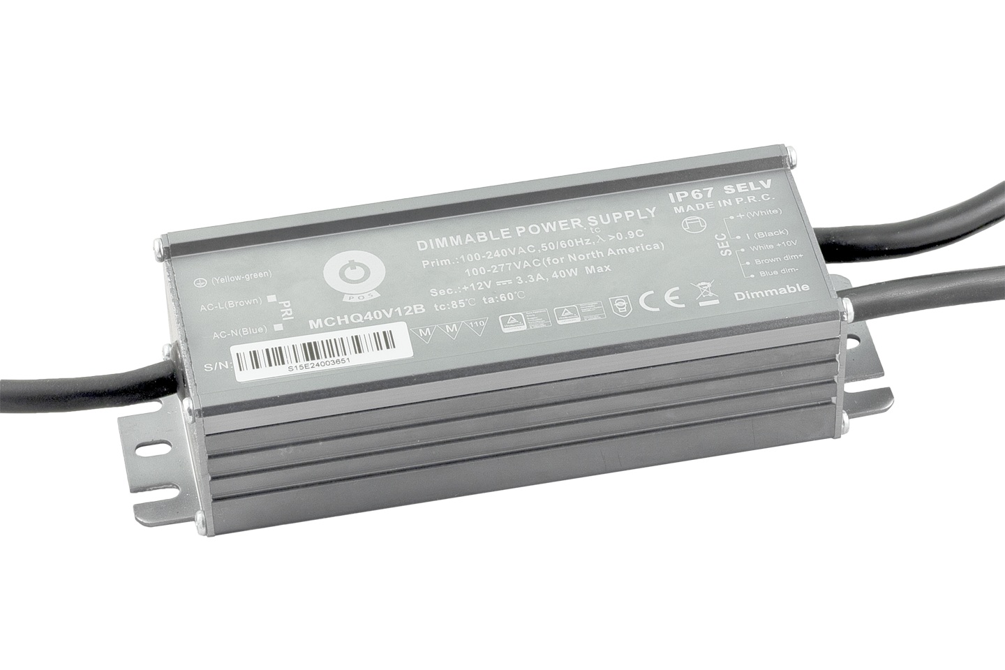 POS MCHQ40V12B-SC zdroj pro LED 12V 40W
