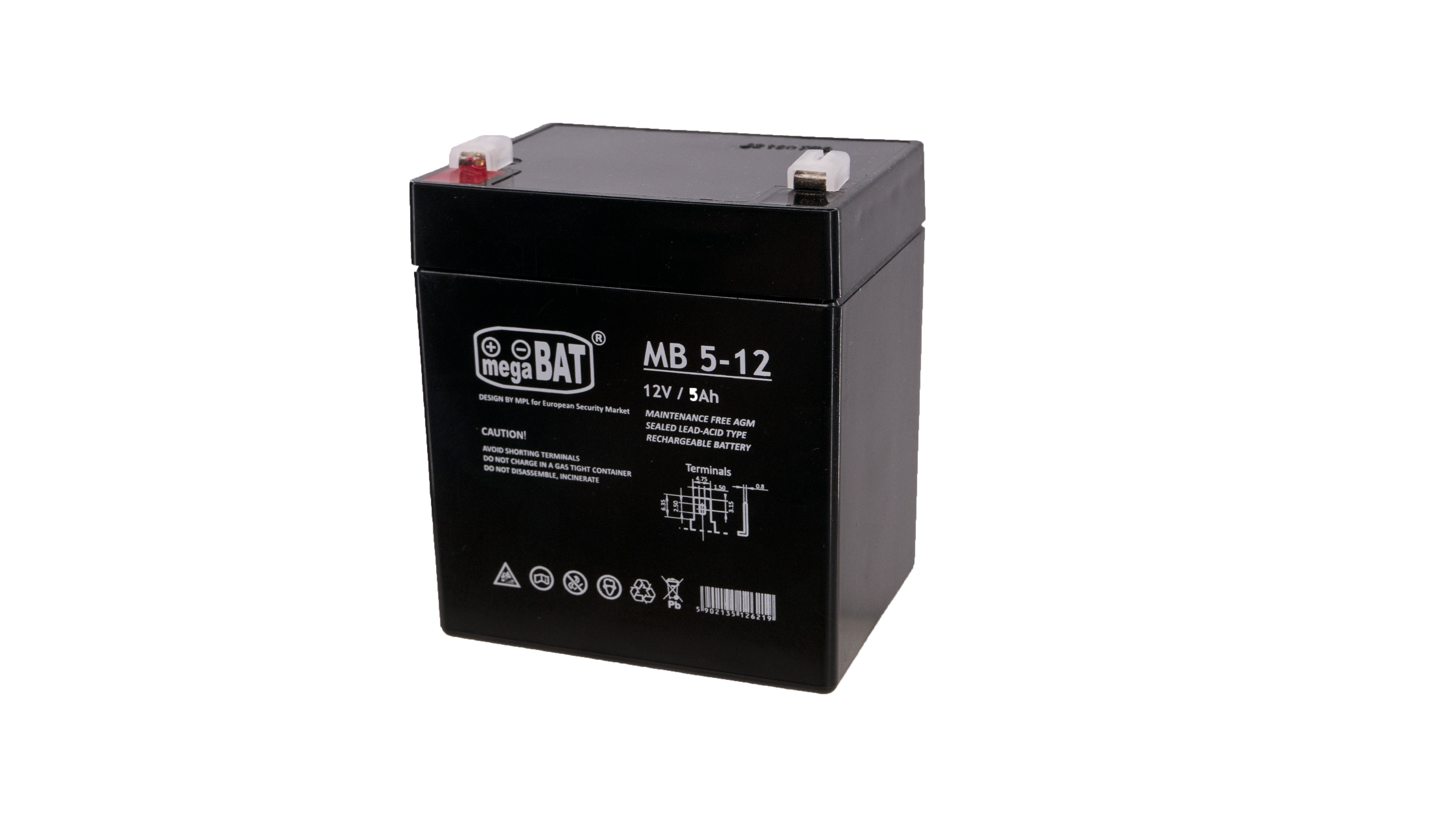 Akumulator VRLA MB 5-12 (90/70/101 mm)