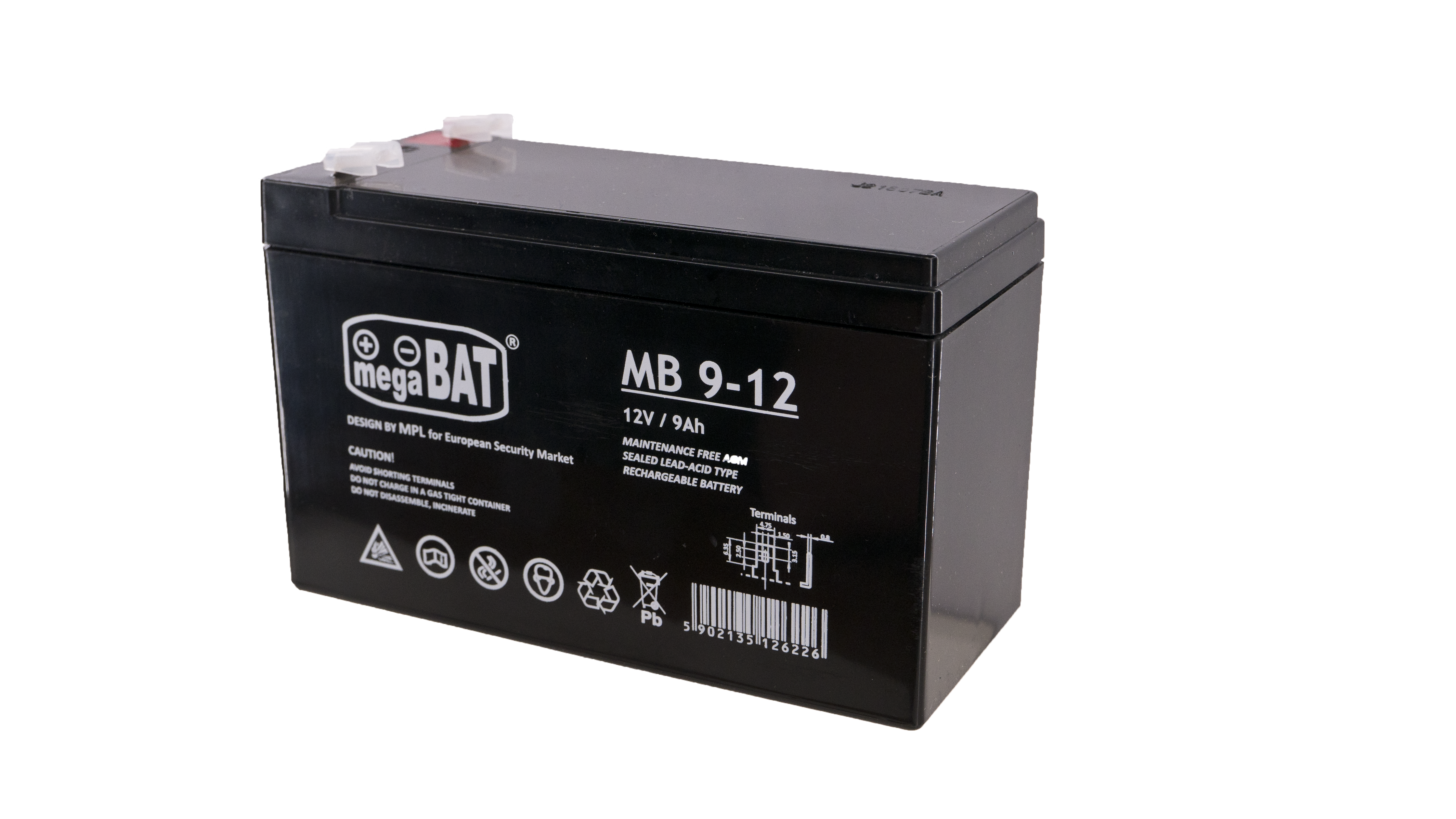 Akumulator VRLA MB 9-12 (151/65/94mm)