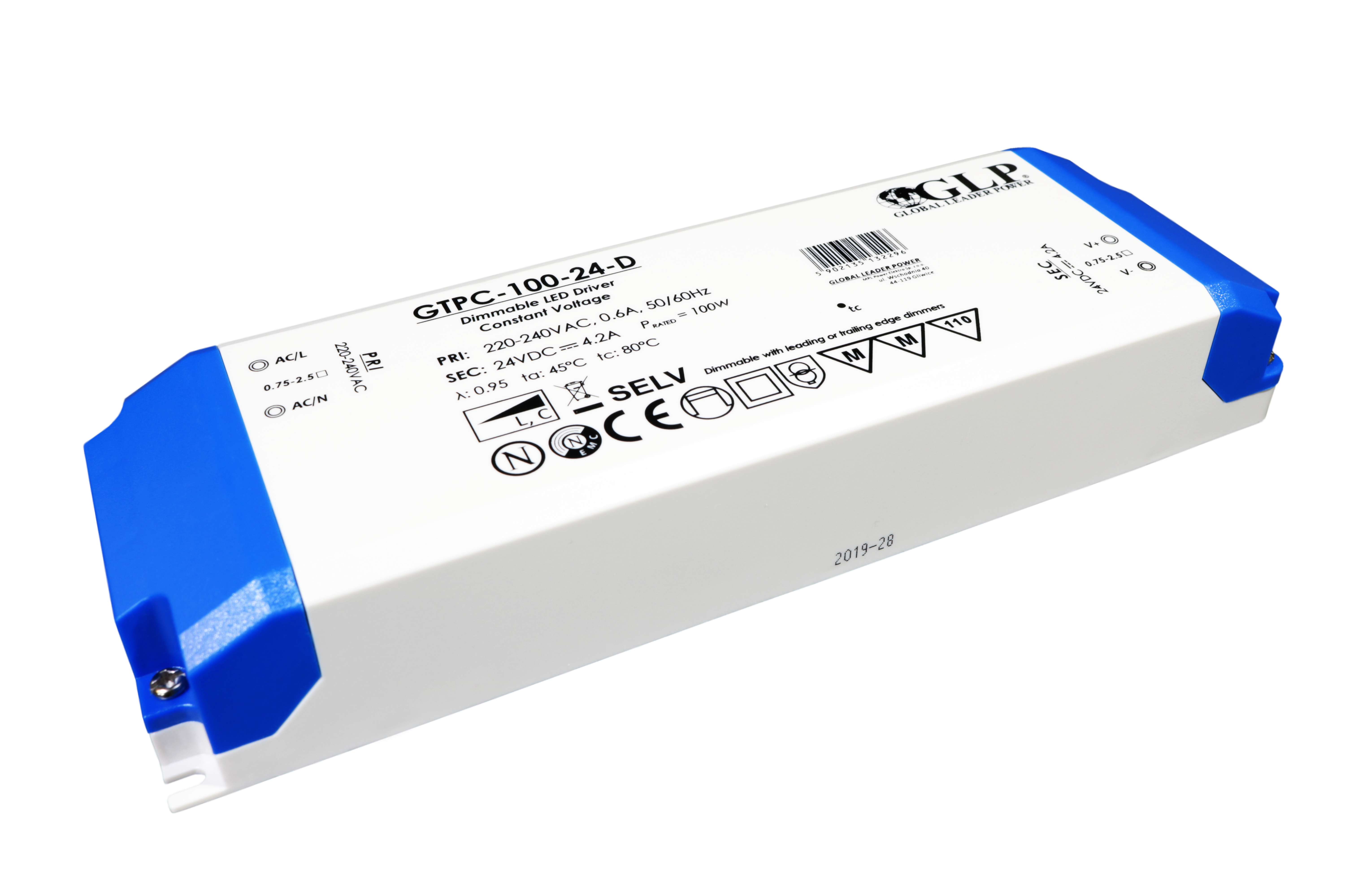 GLP PSU Triac dimmable LED driver 24V / 1.4-4.2A