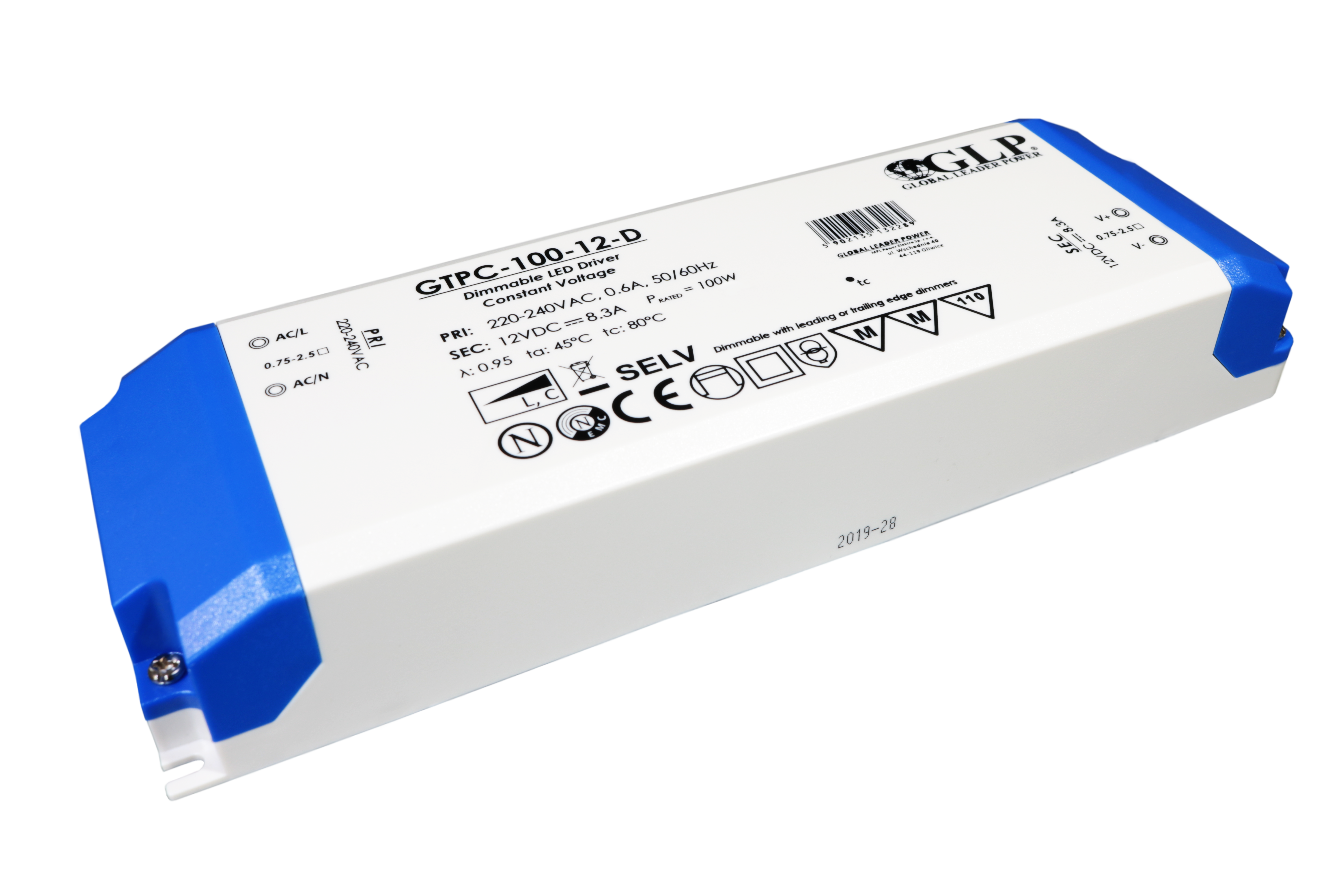 GLP PSU Triac dimmable LED driver 12V / 2.7-8.3A