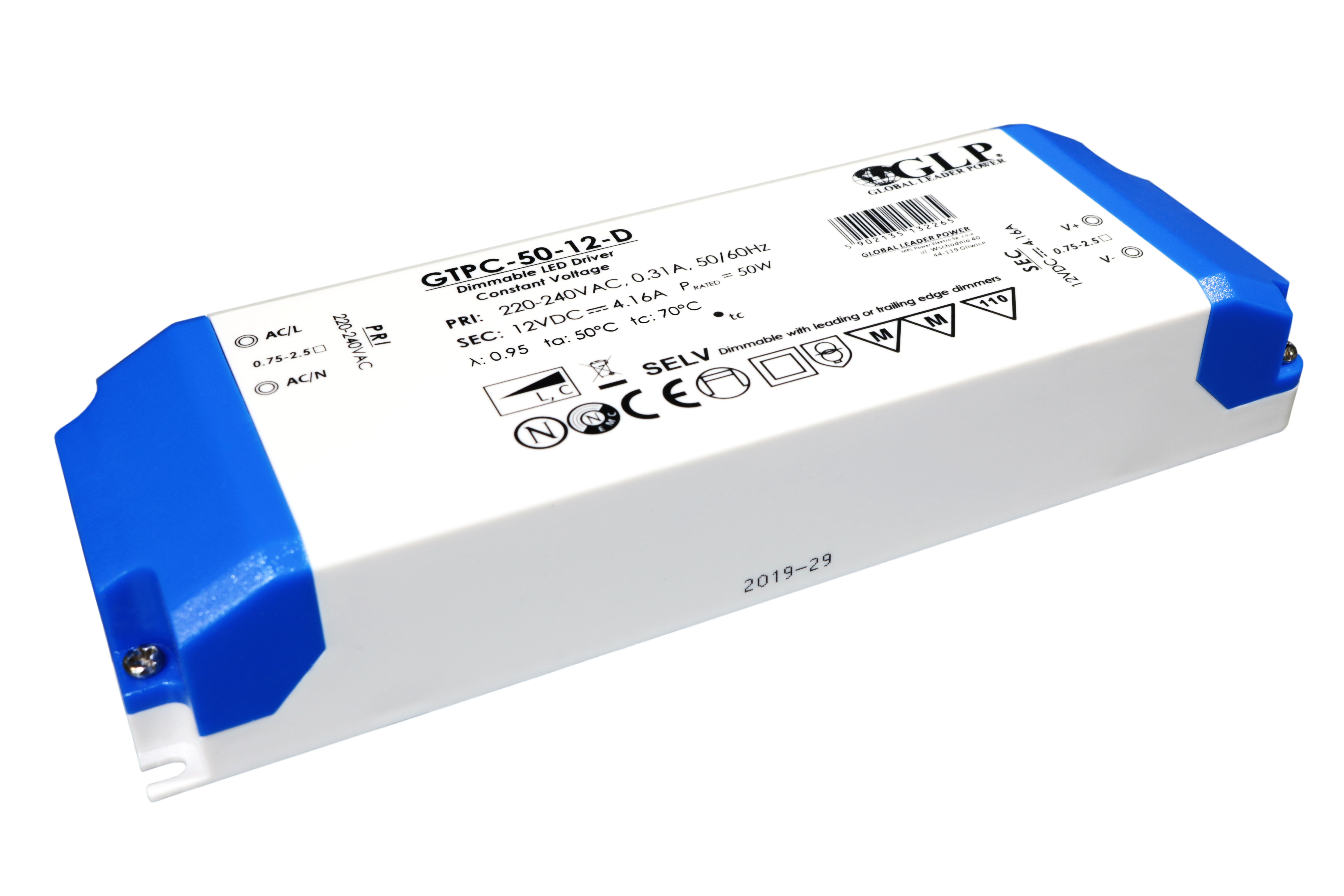 GLP PSU Triac dimmable LED driver 12V / 1 ~ 4.16A