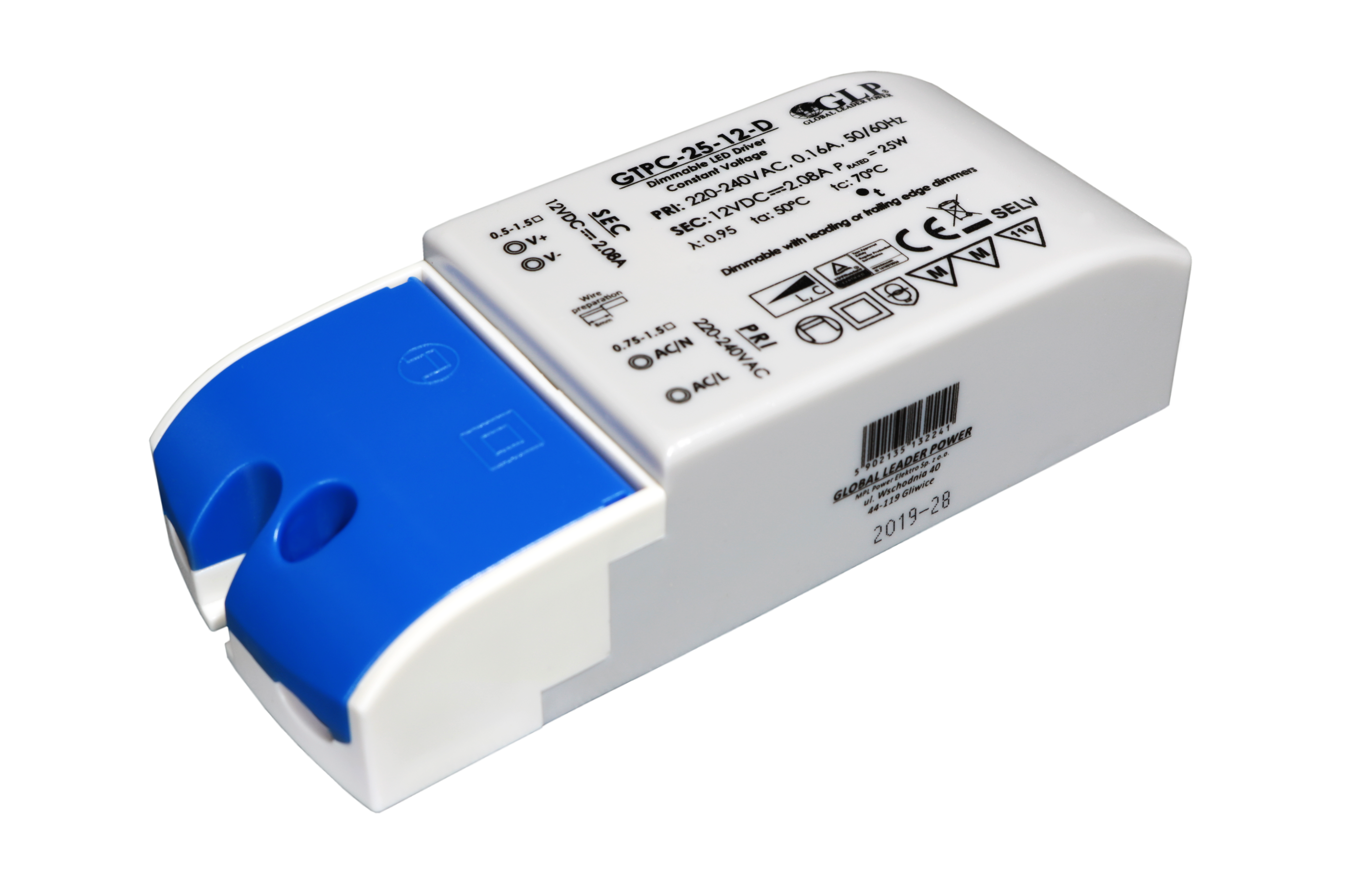 GLP PSU Triac dimmable LED driver 12V / 0.12-2.08A