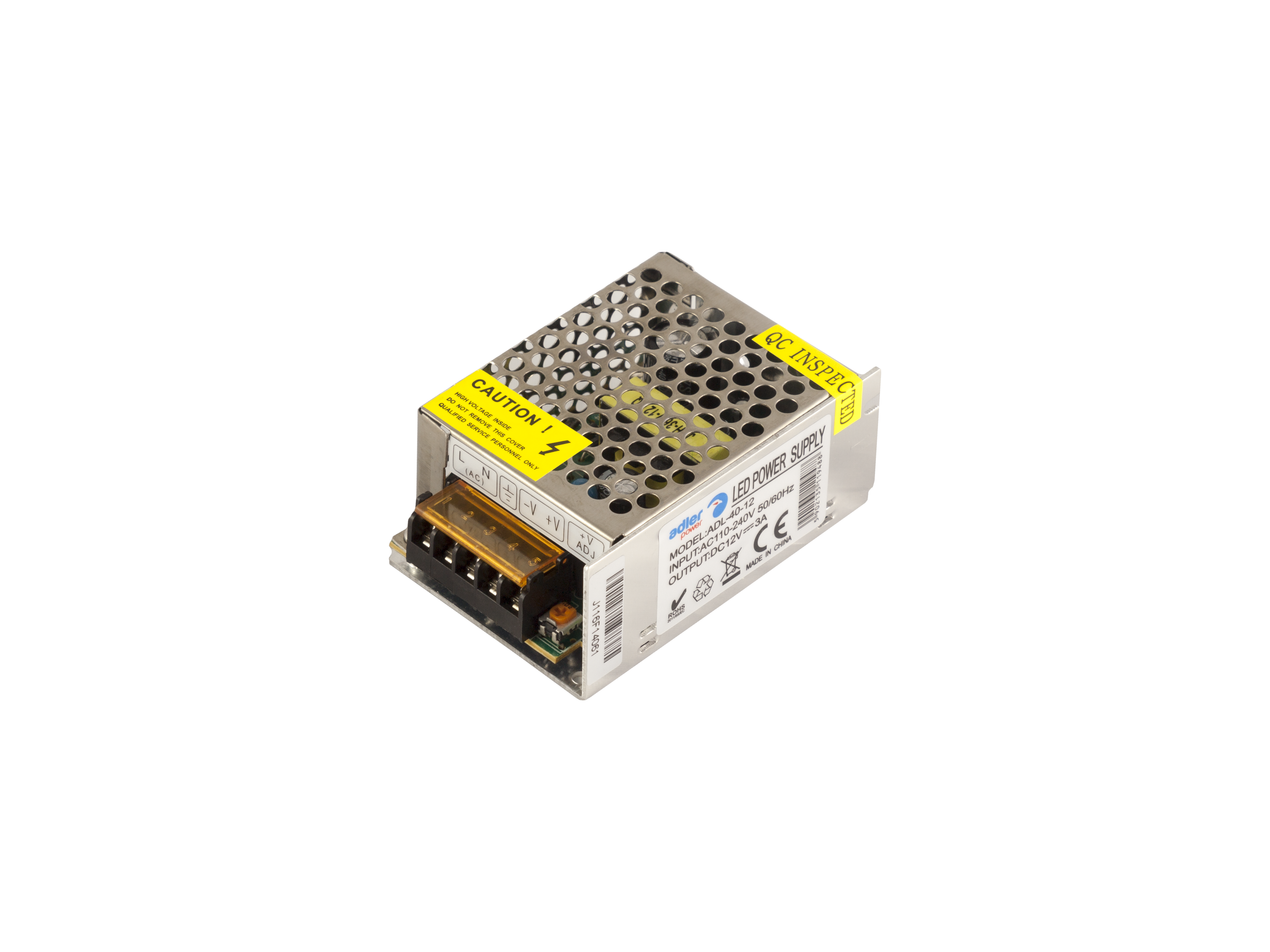 ADLER Slim metal case power supply, 12V/3A