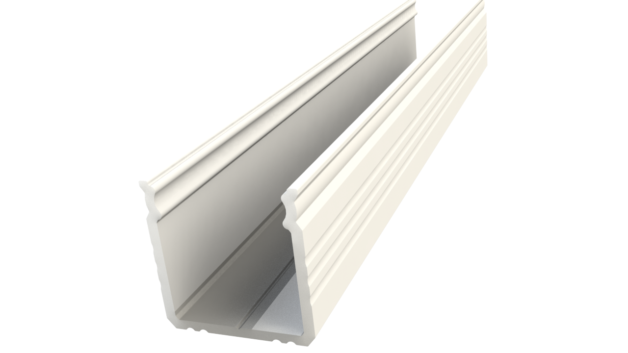 Nawierzchniowy profil ALU biały lakier 16x16mm 2010mm SURFACE white lacquer