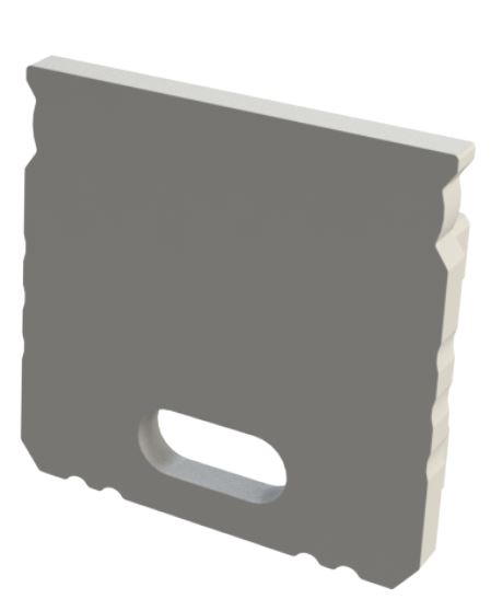 biała zaślepka z otworem GLS3/GLG5 endcap white with hole