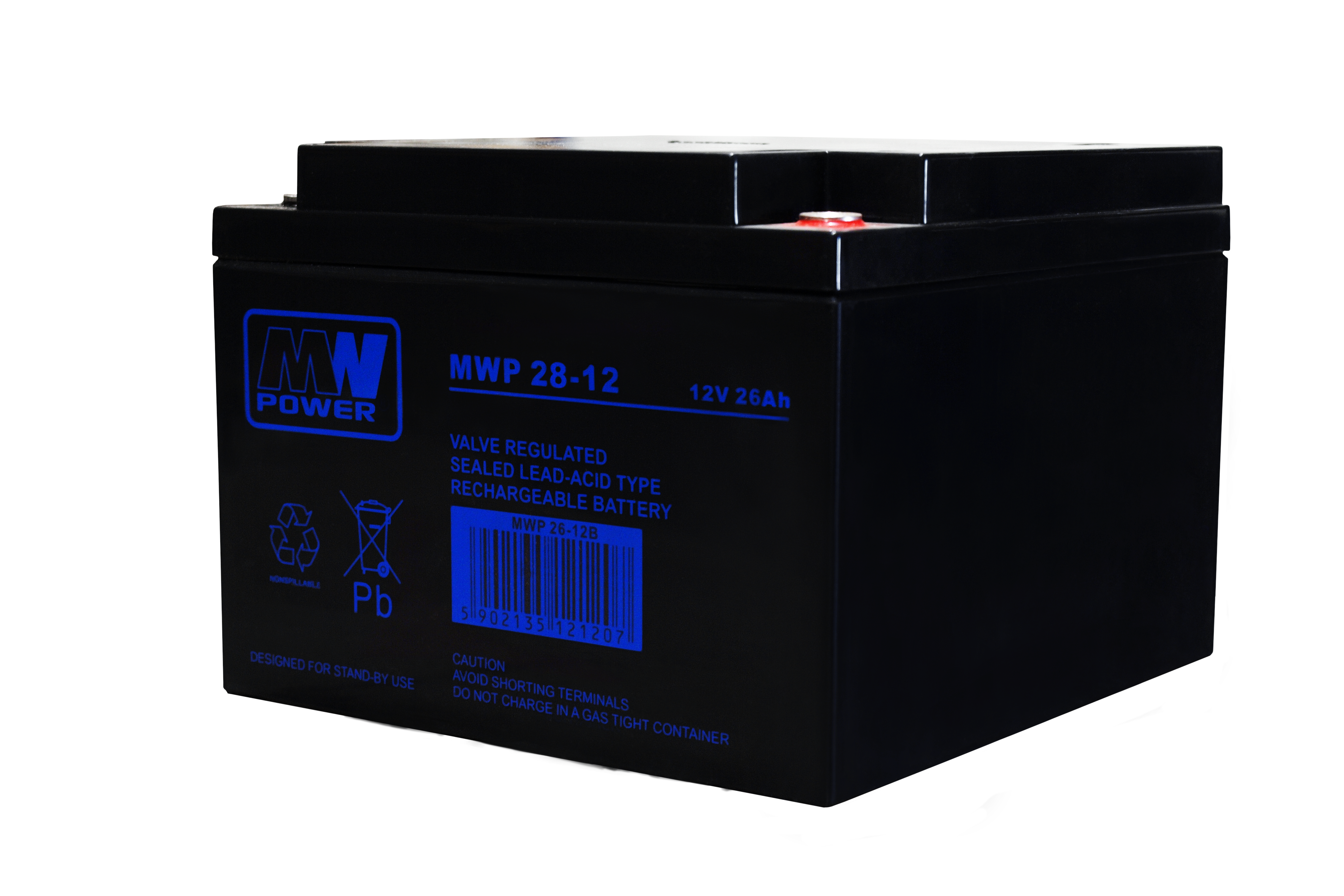 akumulator MWP 28-12 (Long Life, 12V-28Ah, bolt M5)
