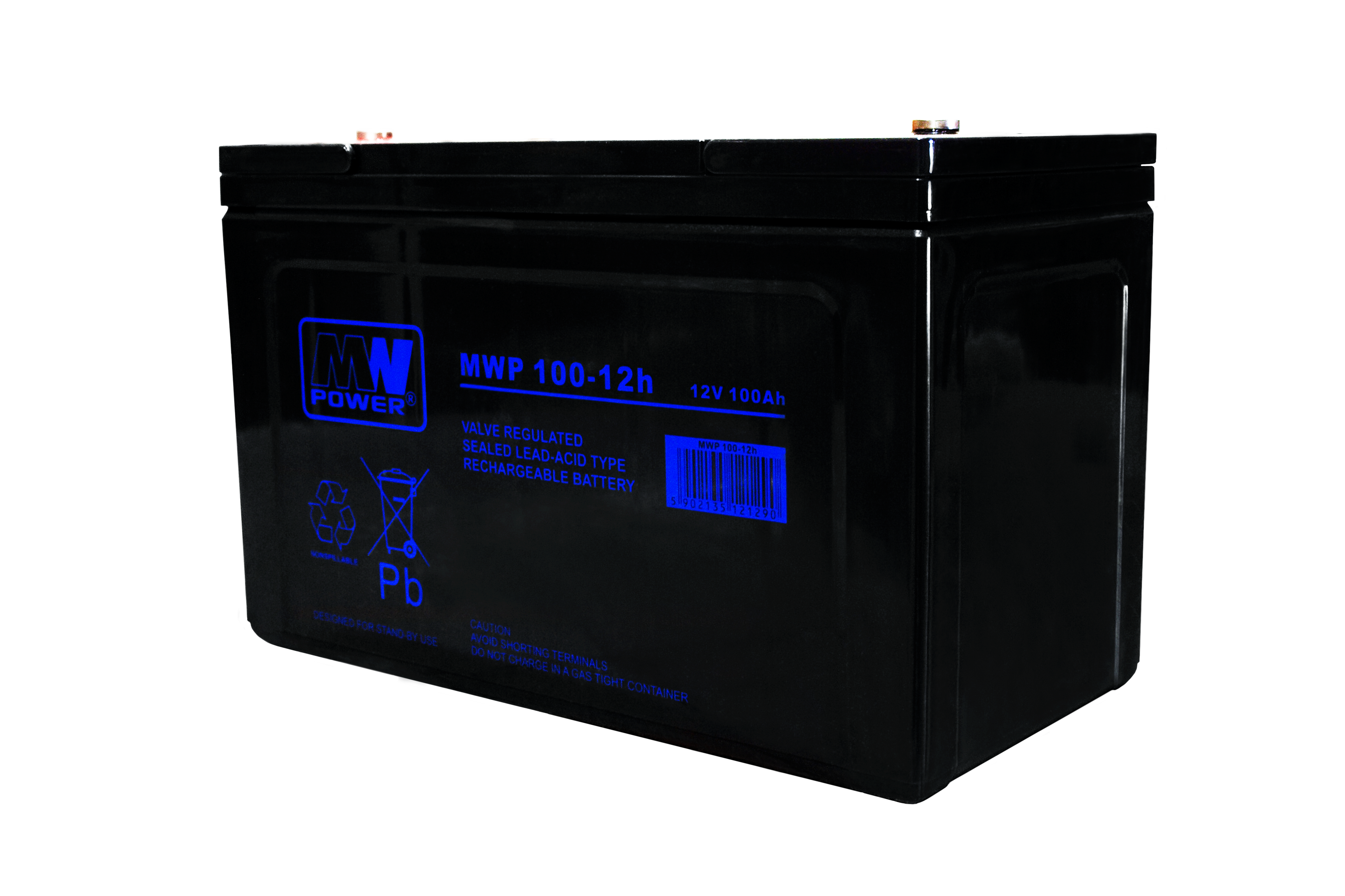 akumulator MWP 100-12h (Long Life, 12V-100Ah, Bolt M6)