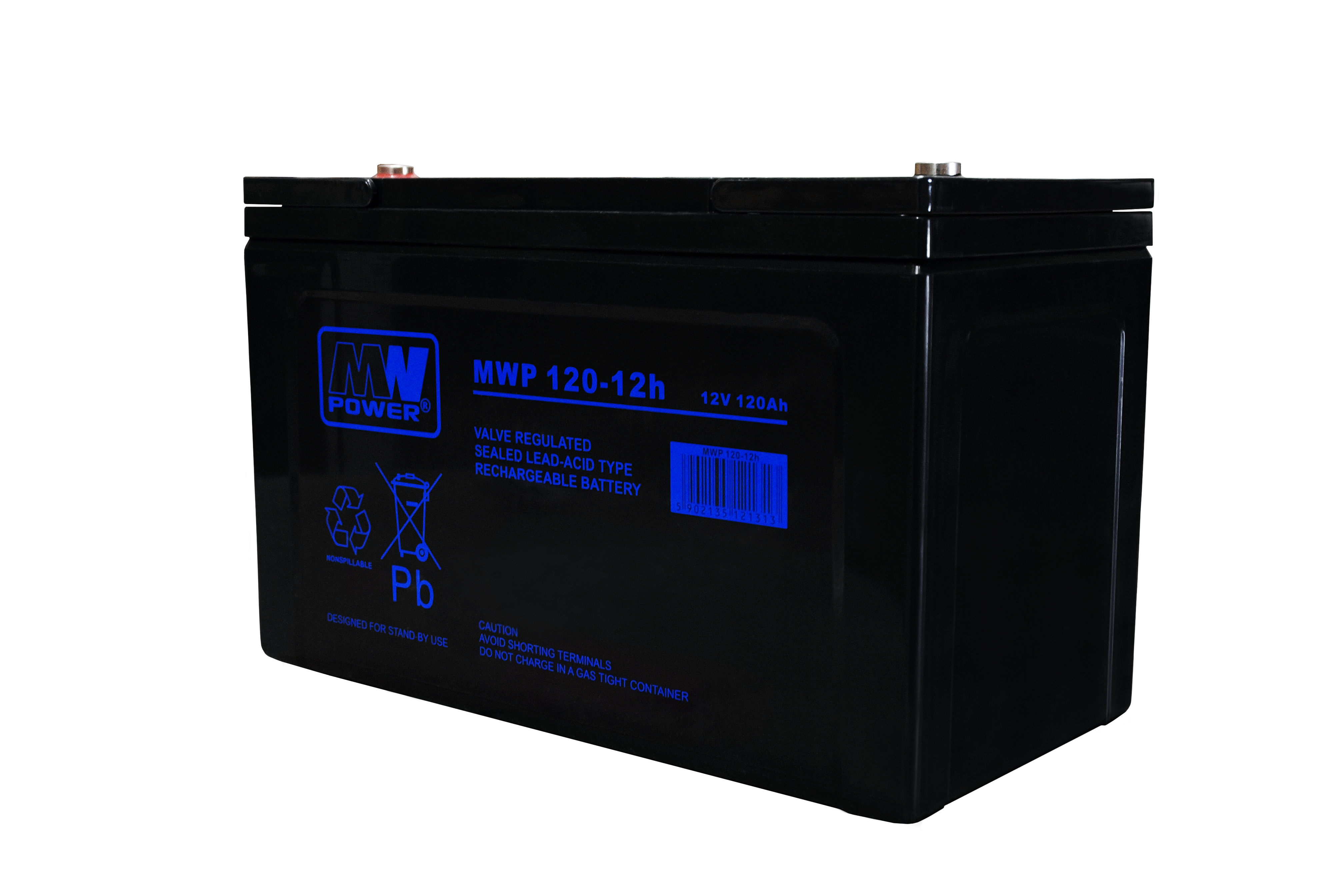 akumulator MWP 120-12h (Long Life, 12V-120Ah, Bolt M6)