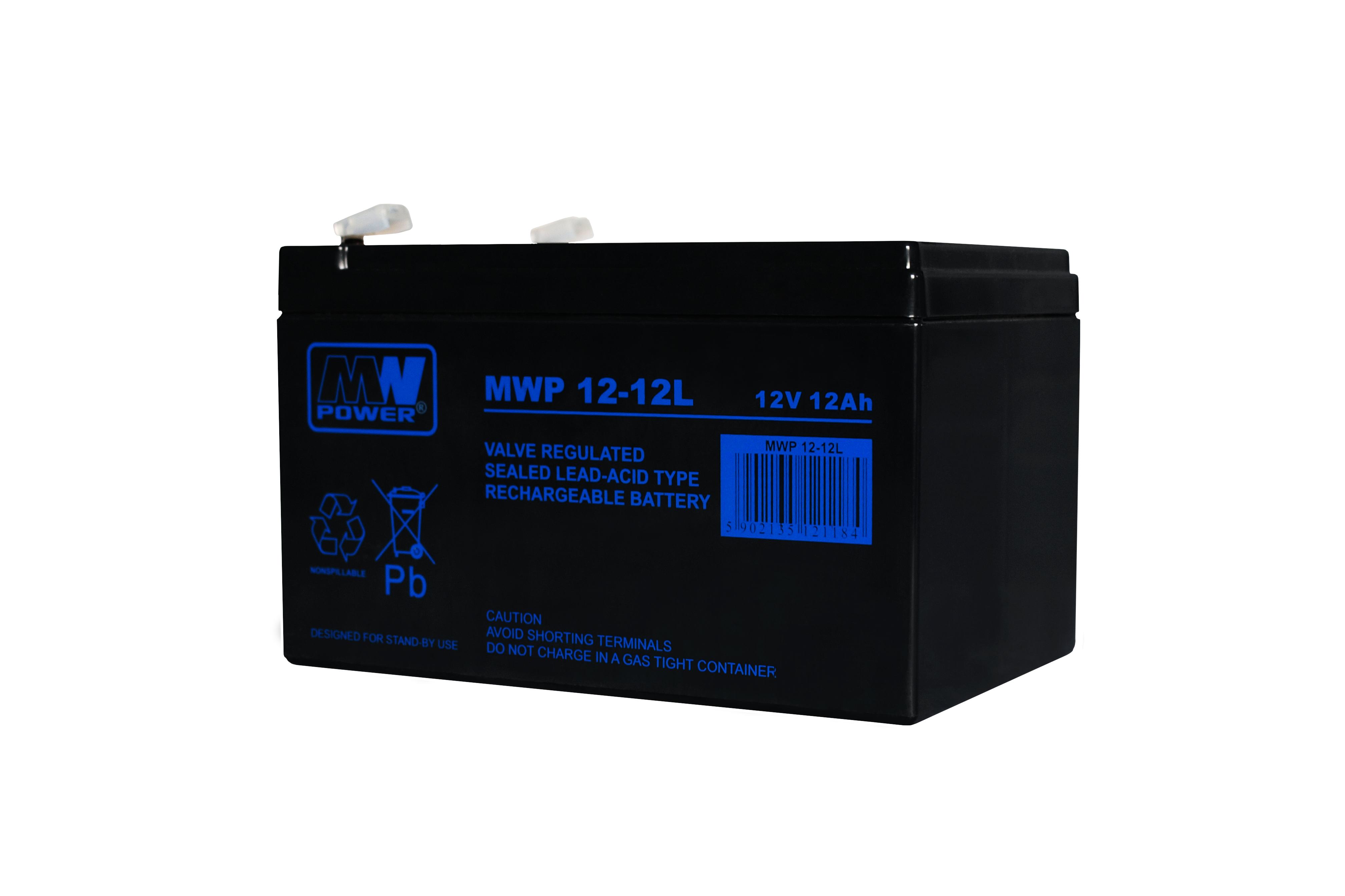 akumulator MWP 12-12L (Long Life, 12V-12Ah, faston 250)