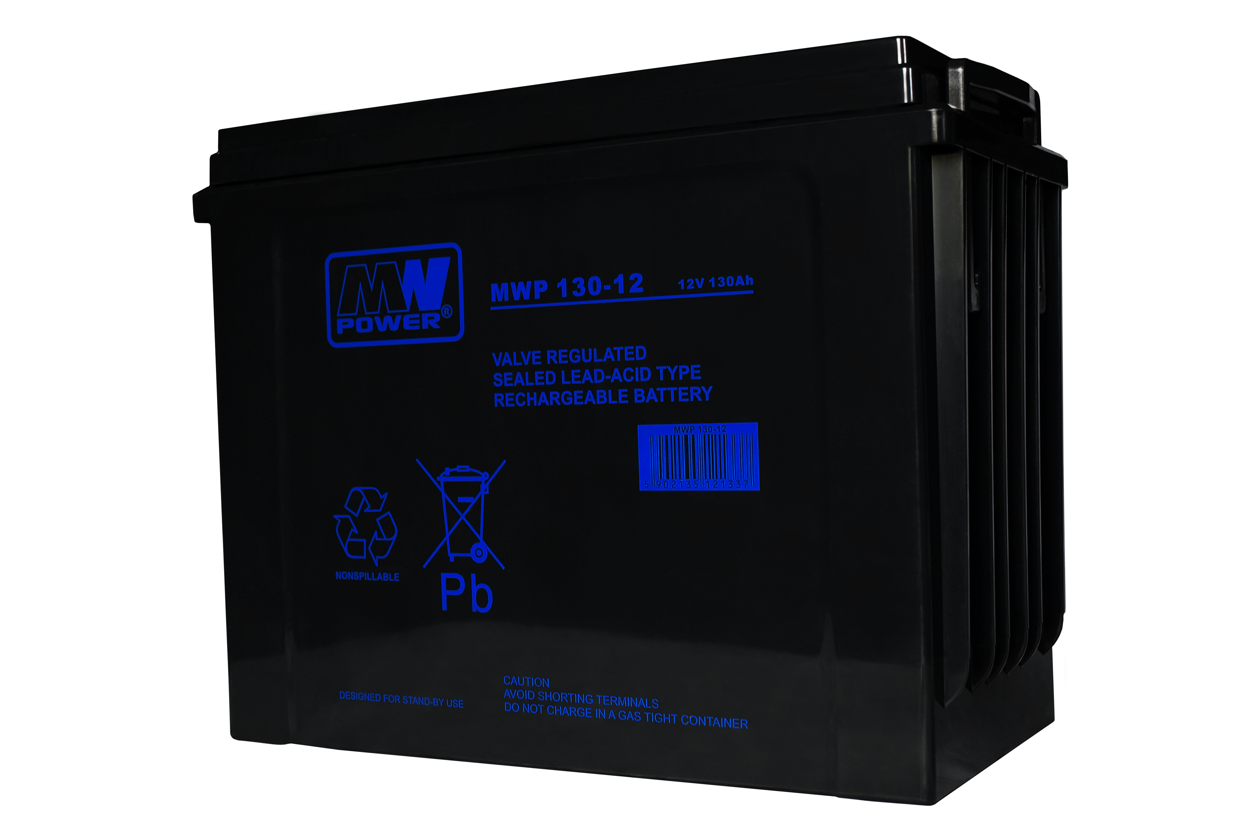 akumulator MWP 130-12 (Long Life, 12V-130Ah, Bolt M6)