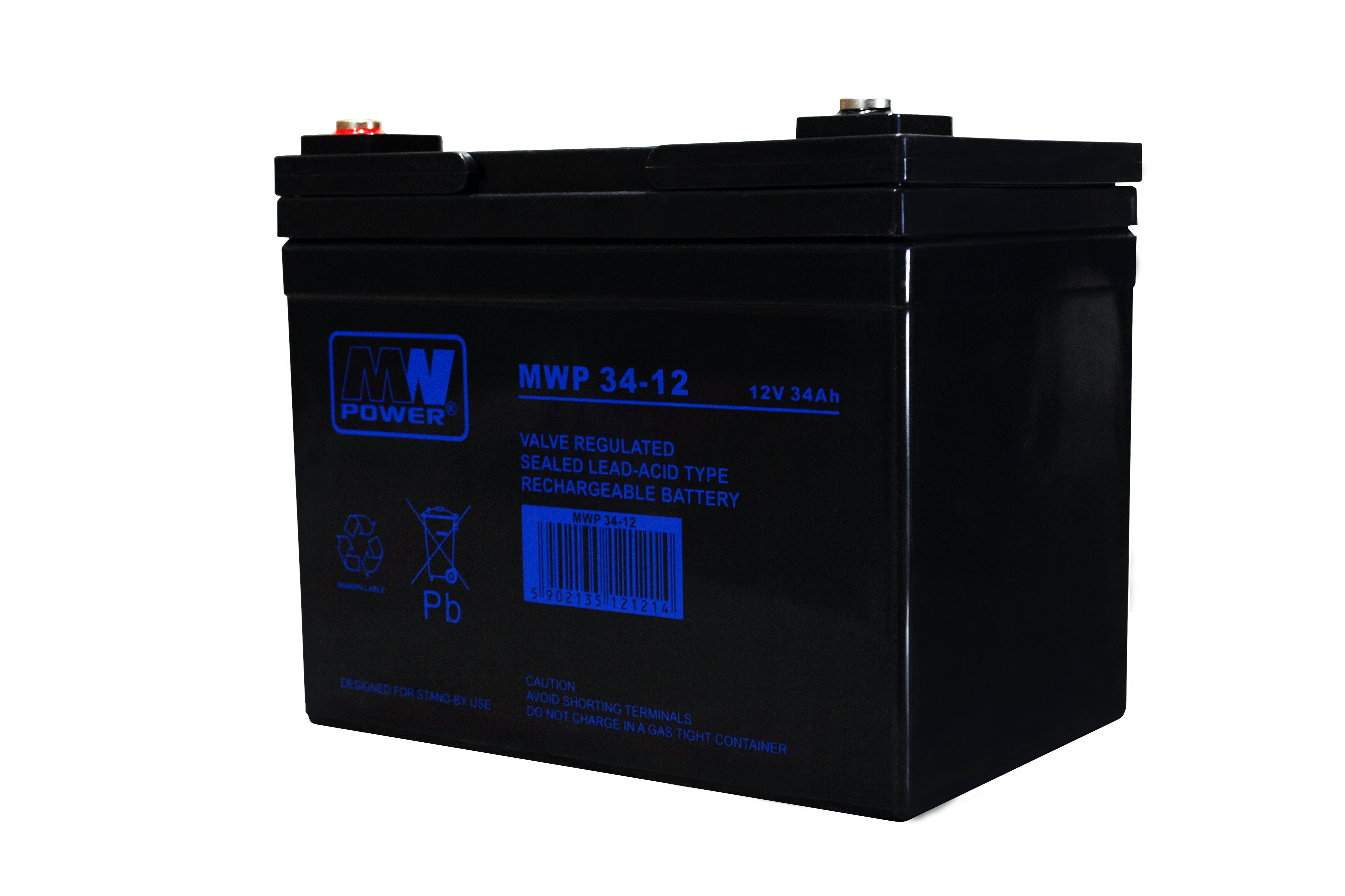 akumulator MWP 34-12 (Long Life, 12V-34Ah, M5)