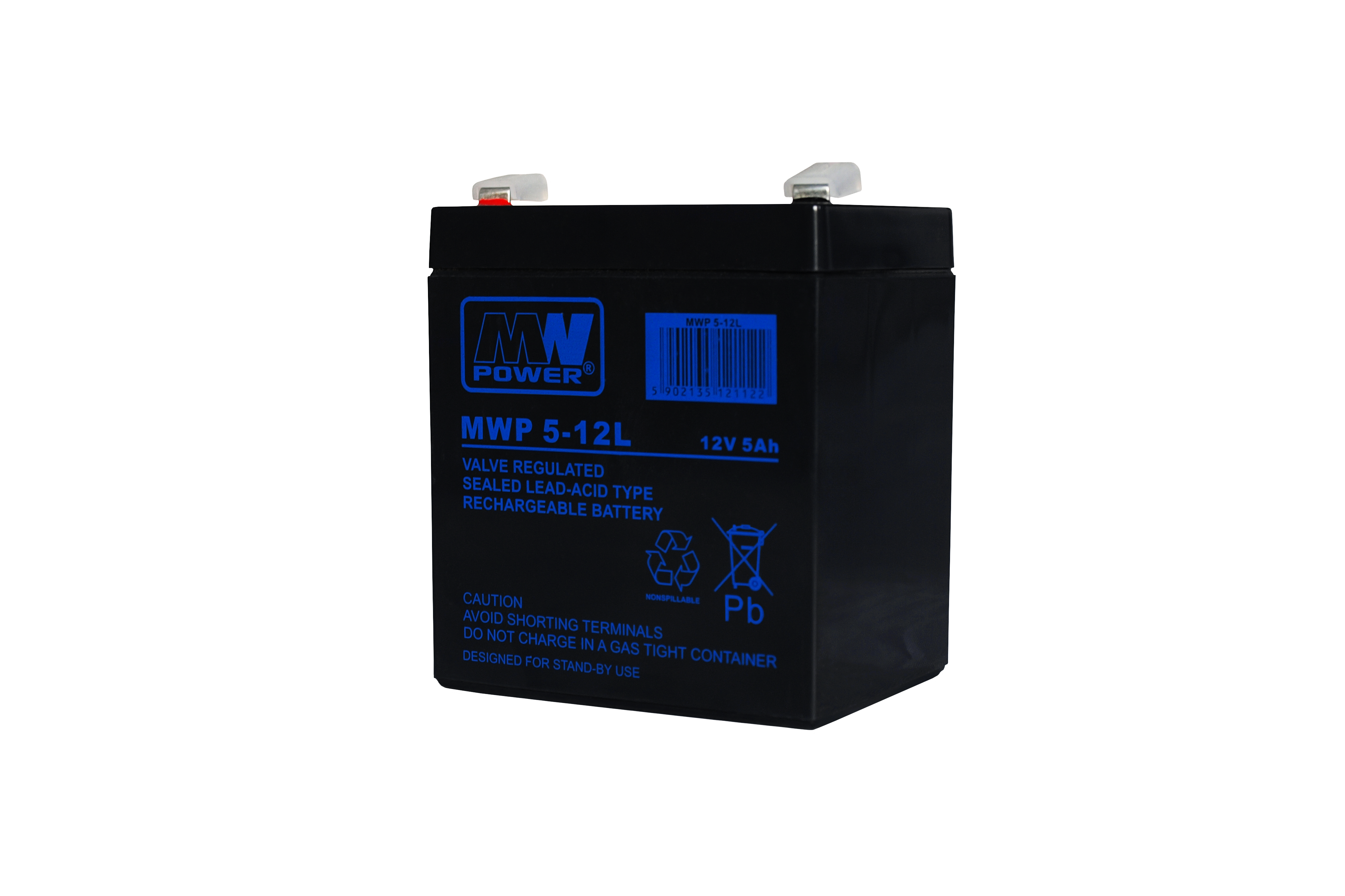 akumulator MWP 5-12L (Long life, 12V-5Ah, faston 250