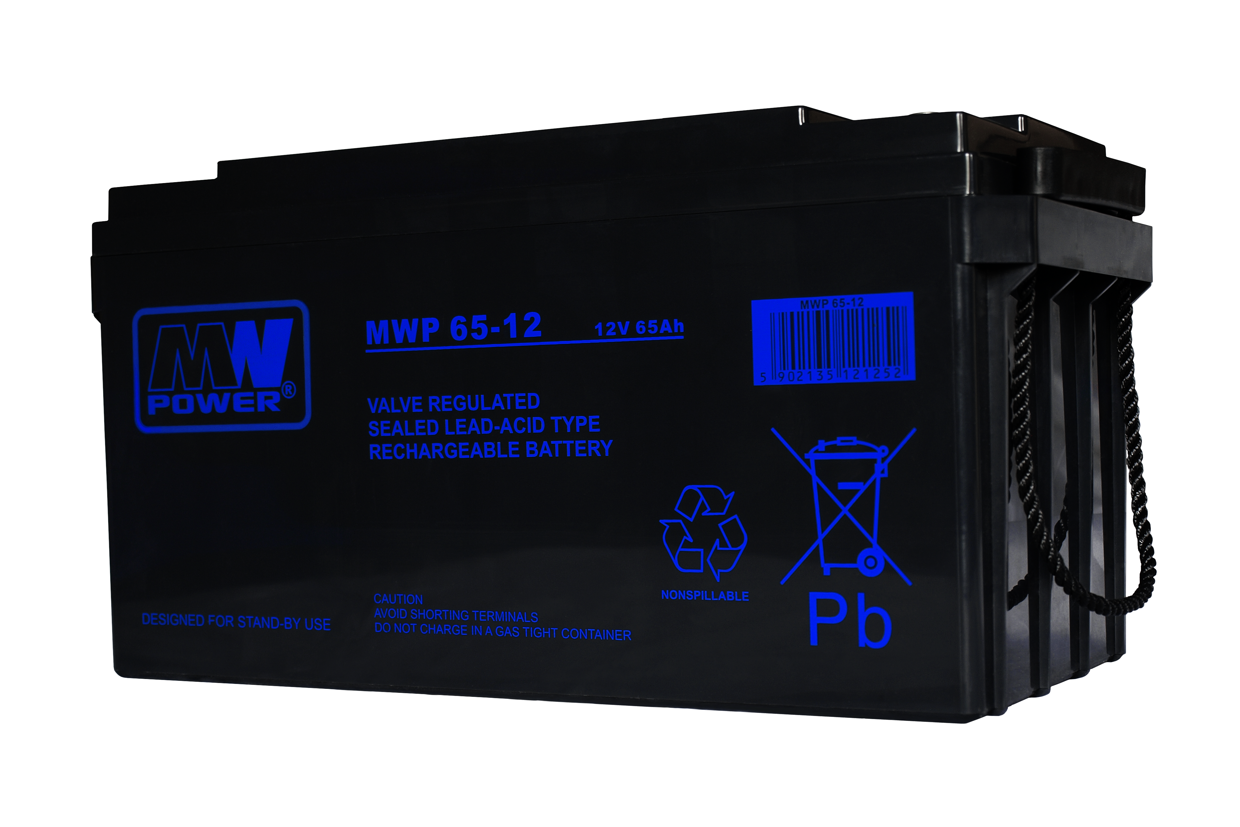 akumulator MWP 65-12 (Long Life, 12V-65Ah, Bolt M6R)