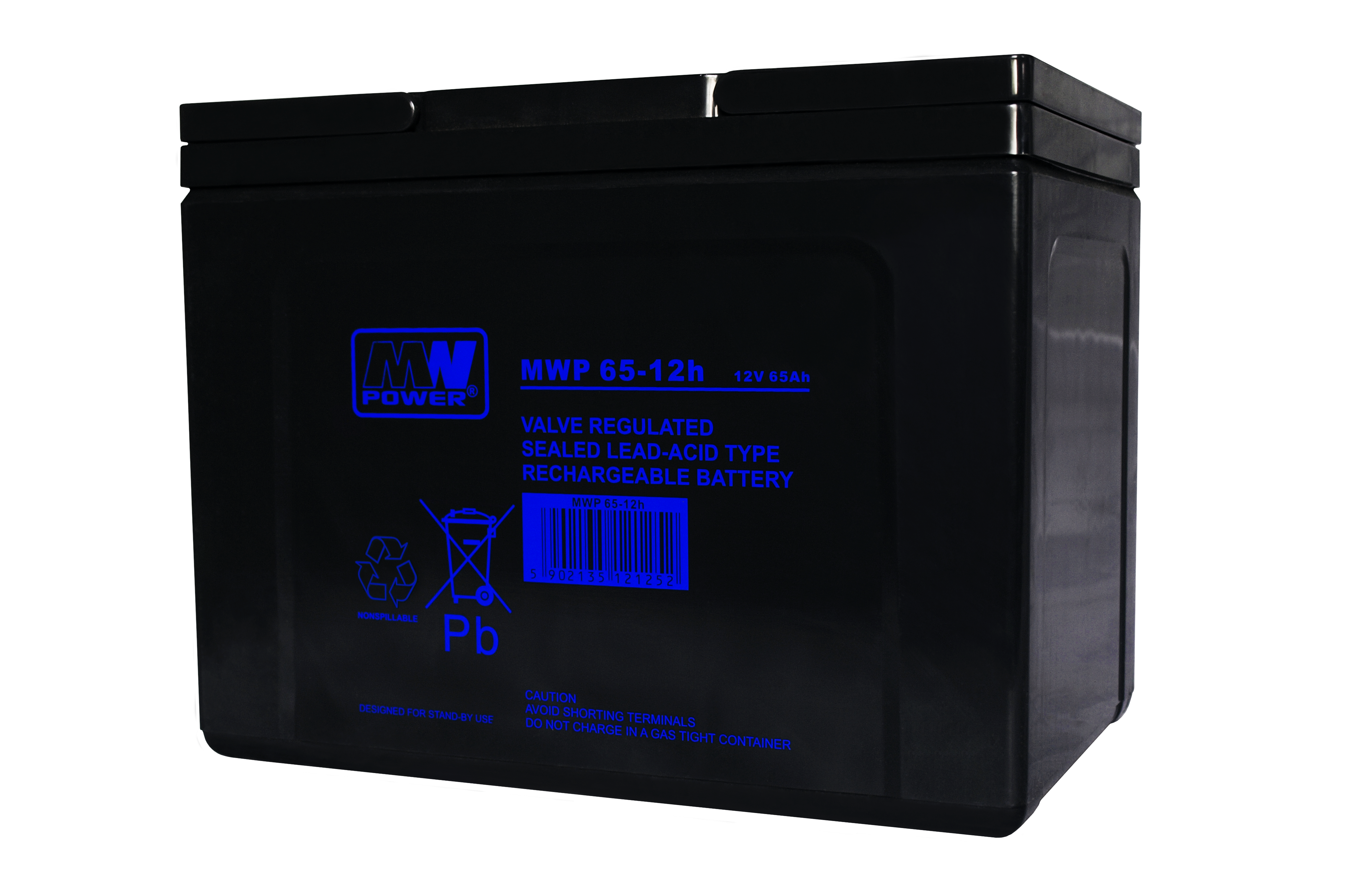 akumulator MWP 65-12h (Long Life, 12V-65Ah, Bolt M6)
