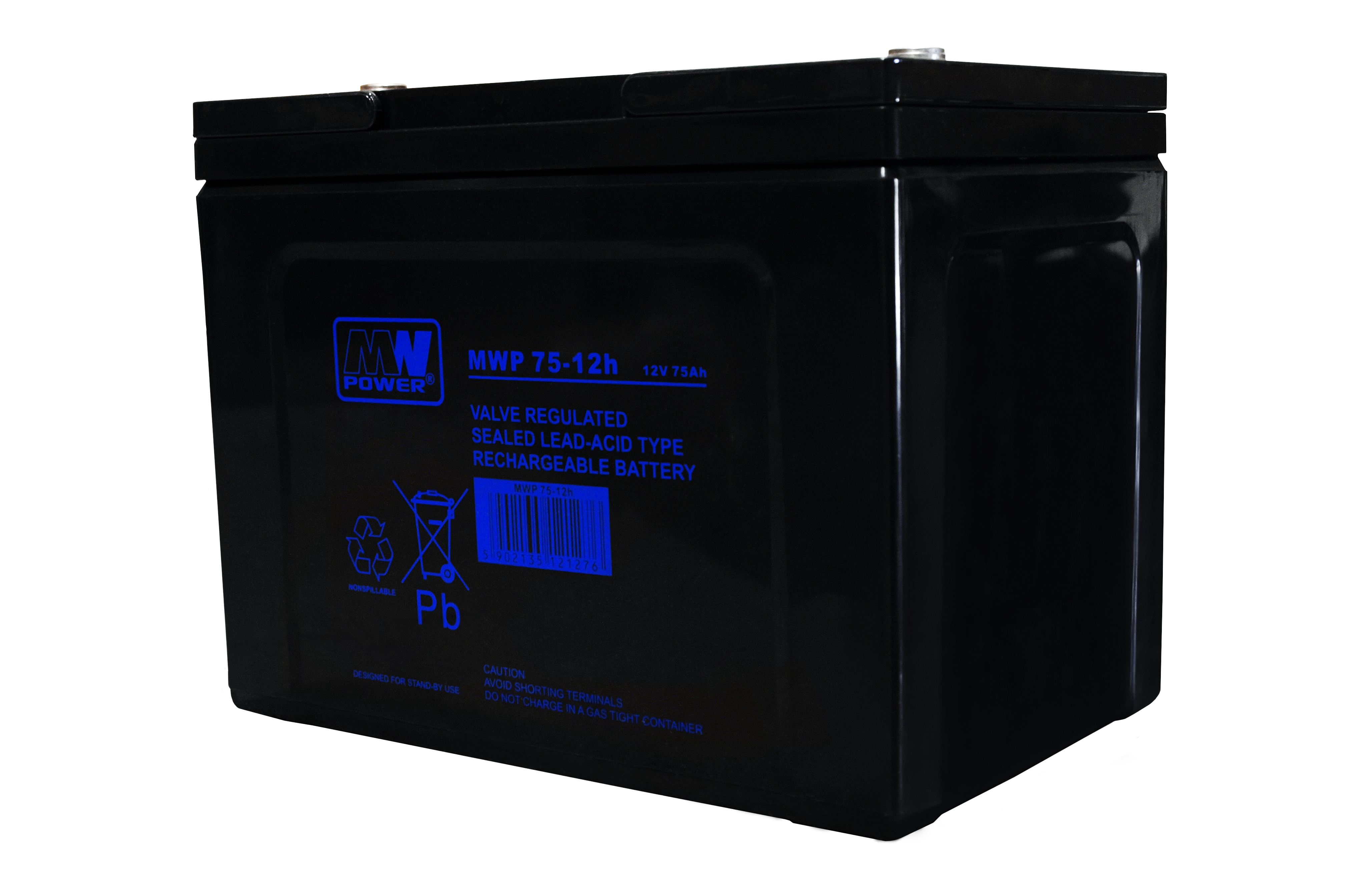 akumulator MWP 75-12h (Long Life, 12V-75ah, Bolt M6L)