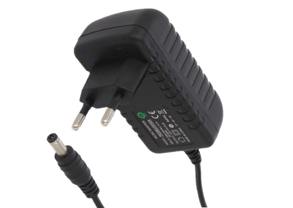 POSB12050A Adatér do zdi AC/DC 12V/0,5A/6W DC zástrčka - 5,5x2,1mm