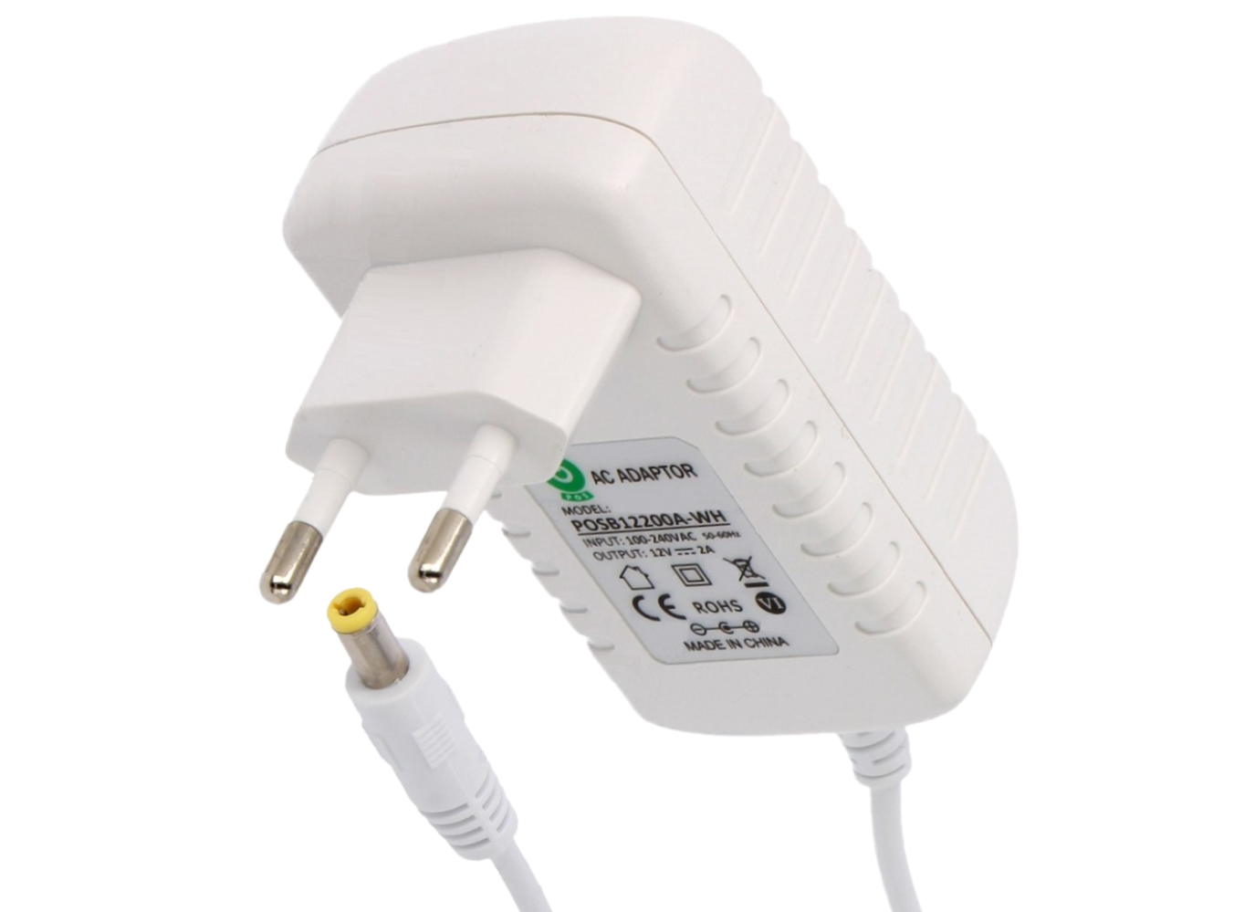 POSB12200A-WH-2555 AC/DC adaptér do zdi 12V/2A/12W DC zástrčka - 5,5x2,1mm