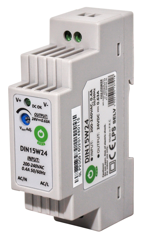 POS DIN15W15 Zdroj na DIN 15V 15W 1A