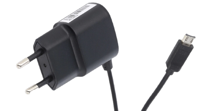POS05100A-MU Adaptér do zdi AC/DC - 5V/1A/5W. Dc plug - micro USB