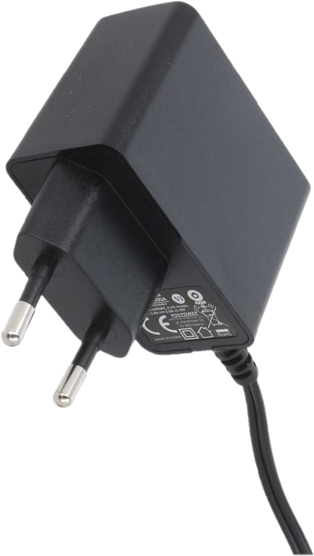 POSC05300A-25 Nástěnný typ AC/DC adaptér 5V/3A/15W DC zástrčka - 2,5x5,5mm
