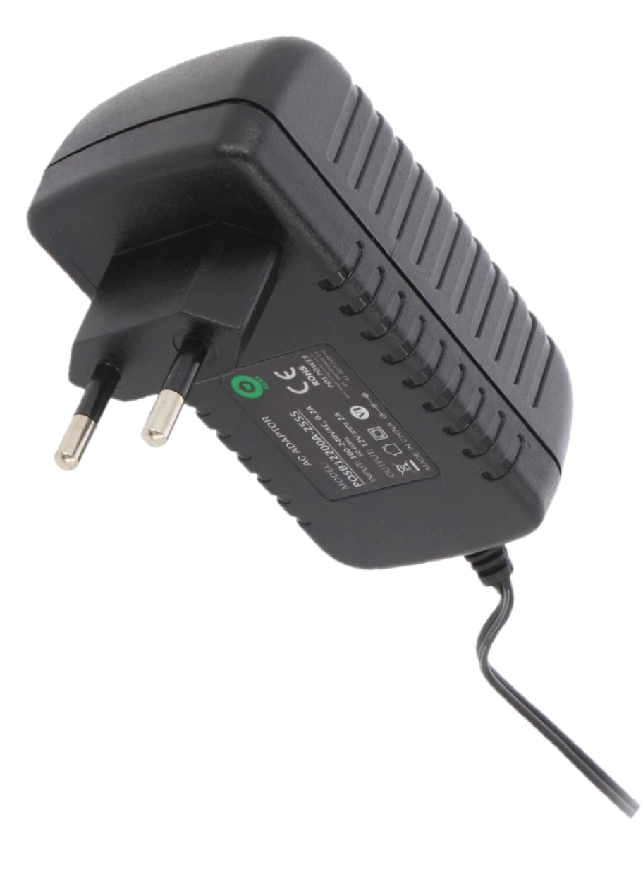 POSB12200A-2555 AC/DC adaptér do zdi 12V/2A/24W DC zástrčka - 2,5x5,5 mm