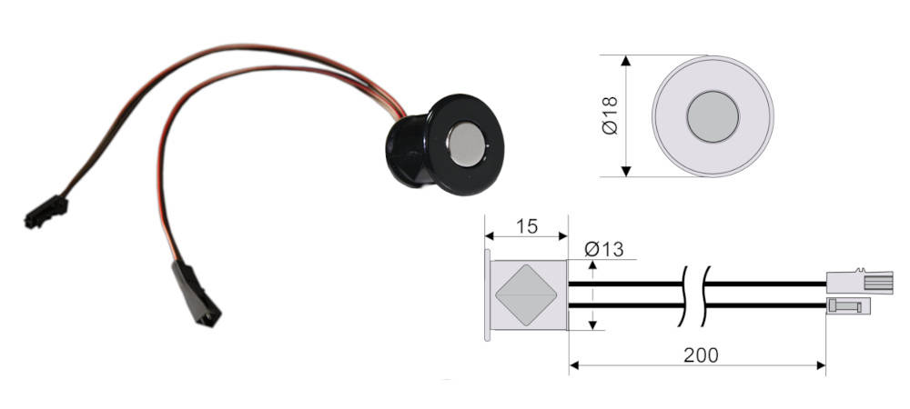 MW Lighting HE-WDS-1 črna