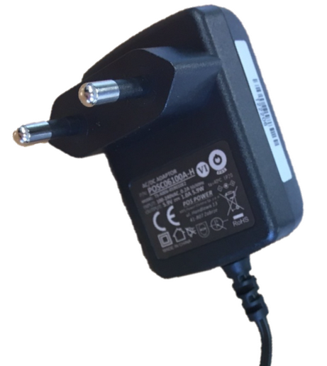 POS12050A-H Adaptér do zdi 2V/0,5A/6W, AC:CEE7/16, DC zástrčka: 2,1/5,5 (+)