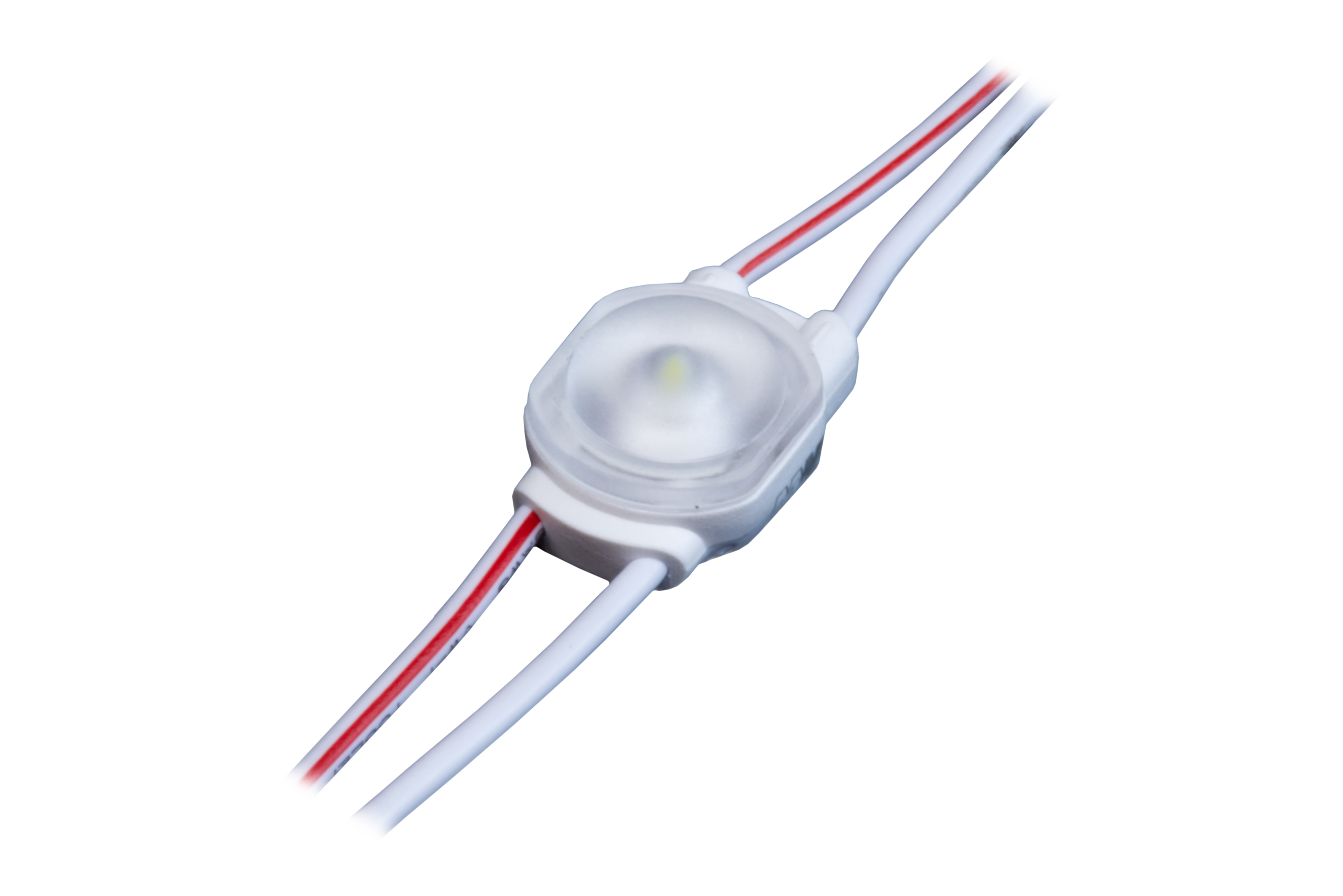 LED module high efficiency 12V 0.36W 1×2835 with 170-degree lenses, 7000K white color CRI>80