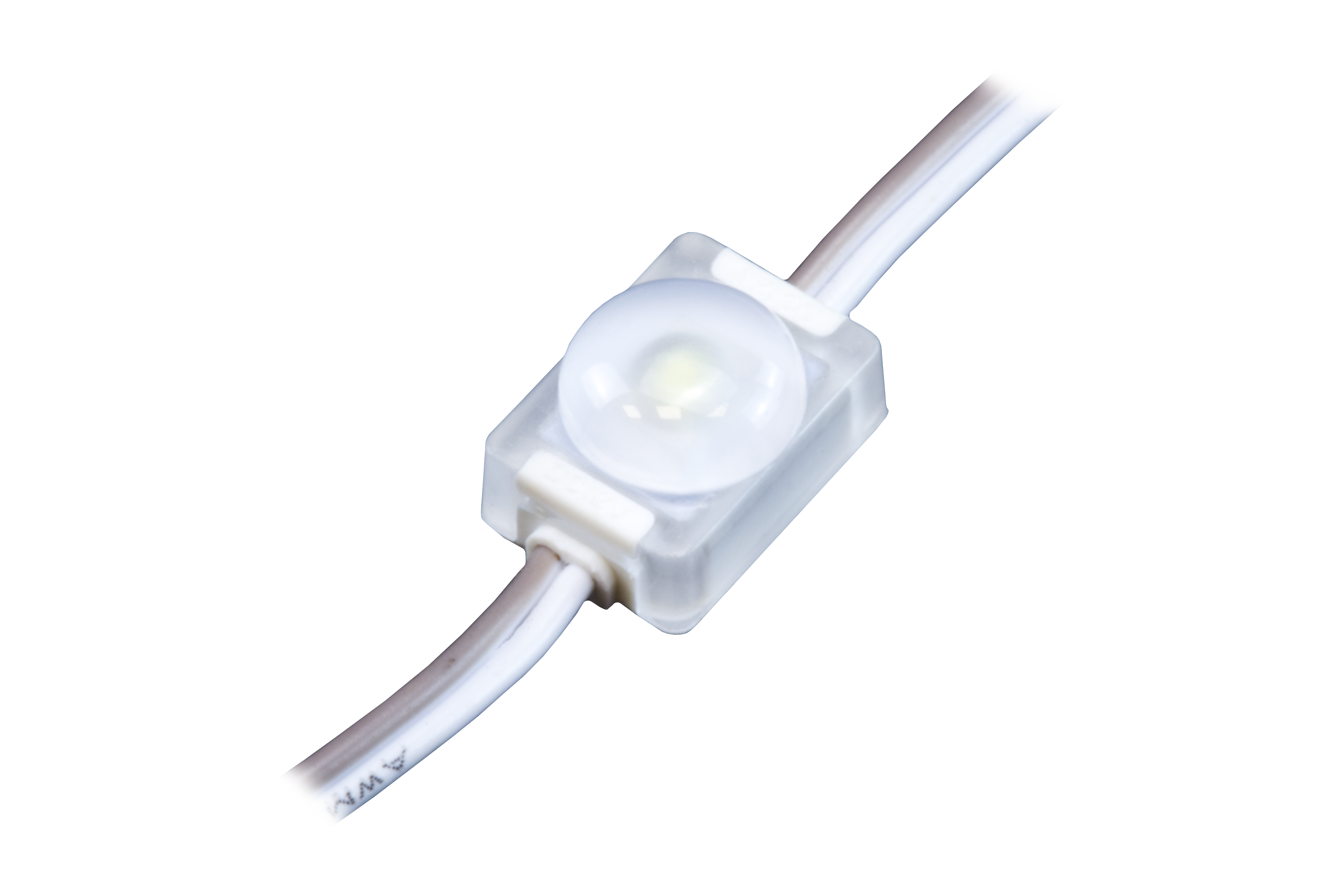 LED module 12V 0.36W 1×2835 with 160 degree lens, White 6500K